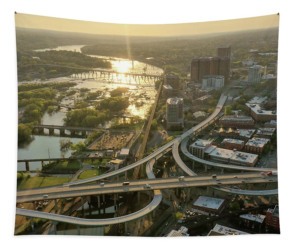 Richmond Tapestry featuring the photograph Rva 028 by Richmond Aerials