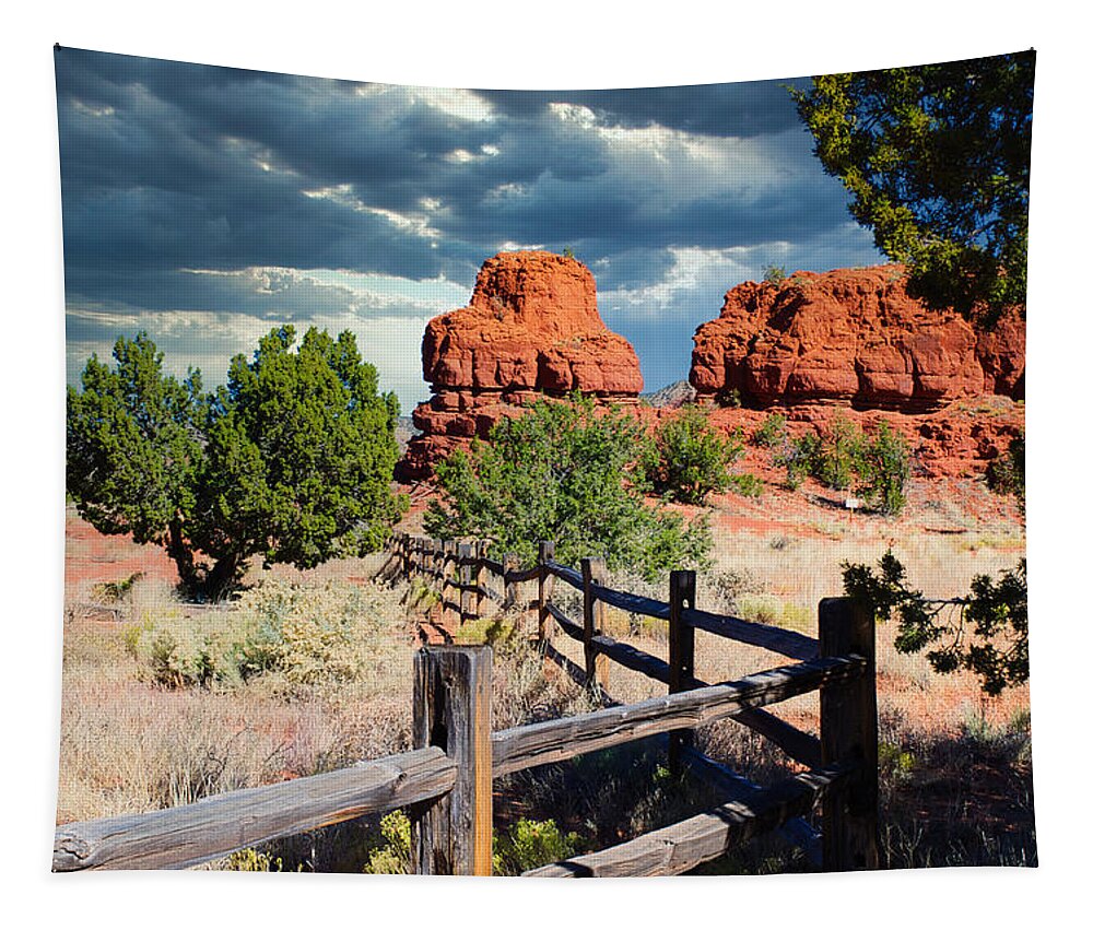 Jemez Tapestry featuring the photograph Sacred Butte by Segura Shaw Photography