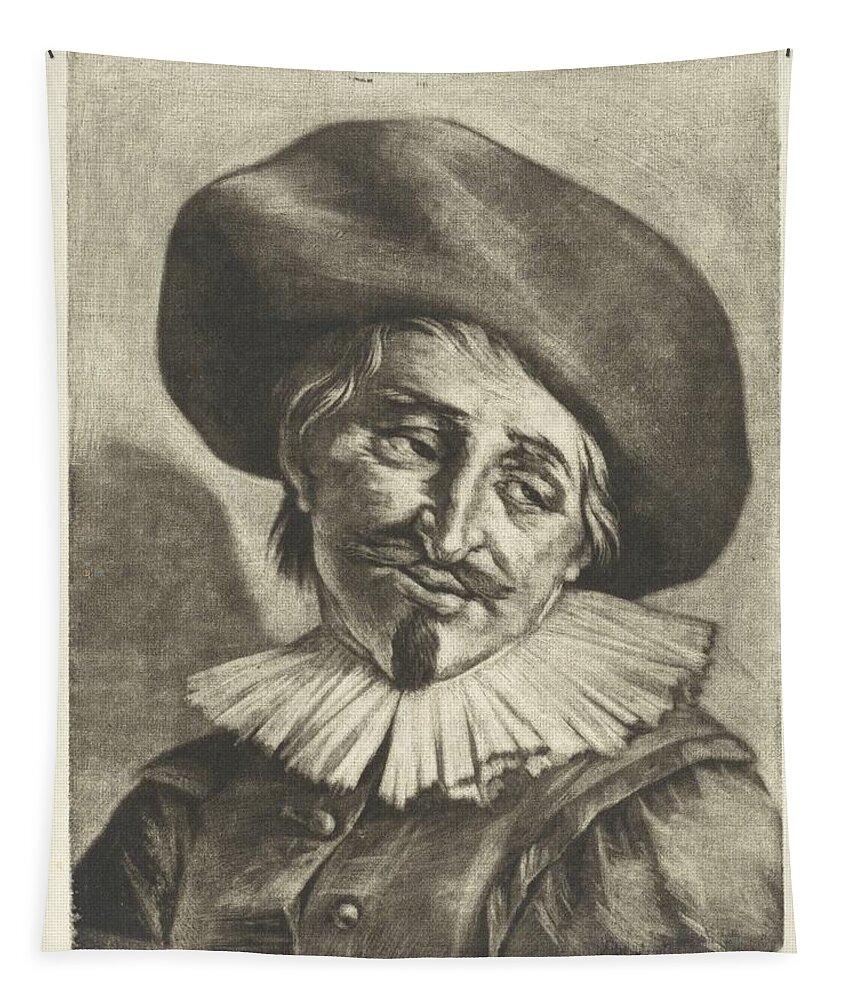 Vintage Tapestry featuring the painting Sad man, Aert Schouman, after Frans Hals, 1720 by MotionAge Designs