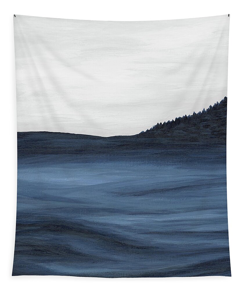 Light Blue Tapestry featuring the painting Sailing Forest by Rachel Elise