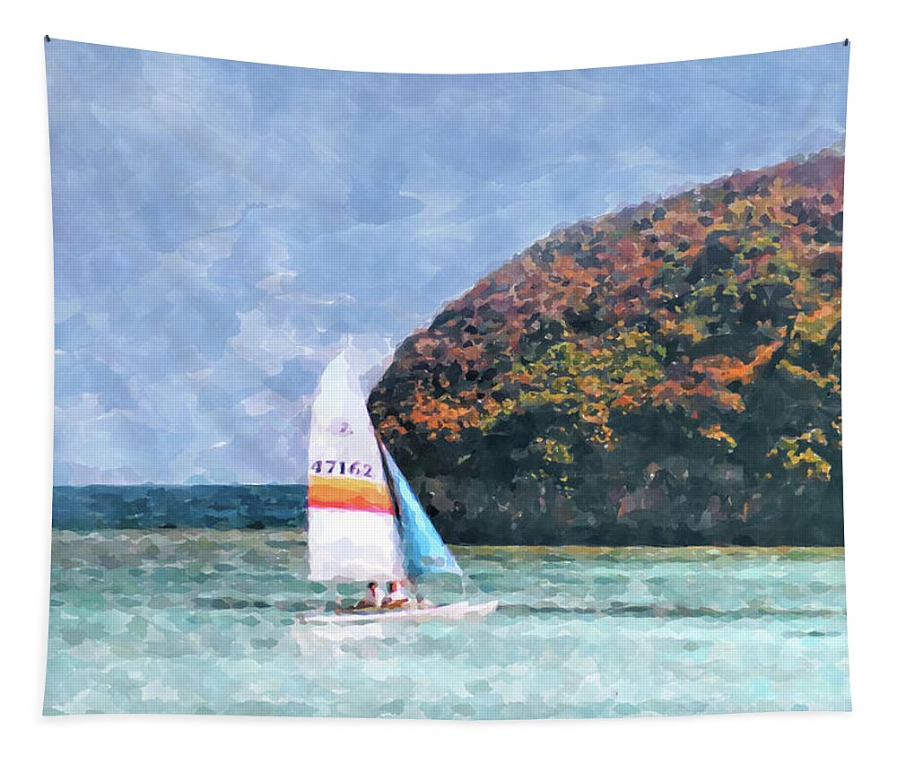 Fine Art Tapestry featuring the photograph Sailing by Robert Harris