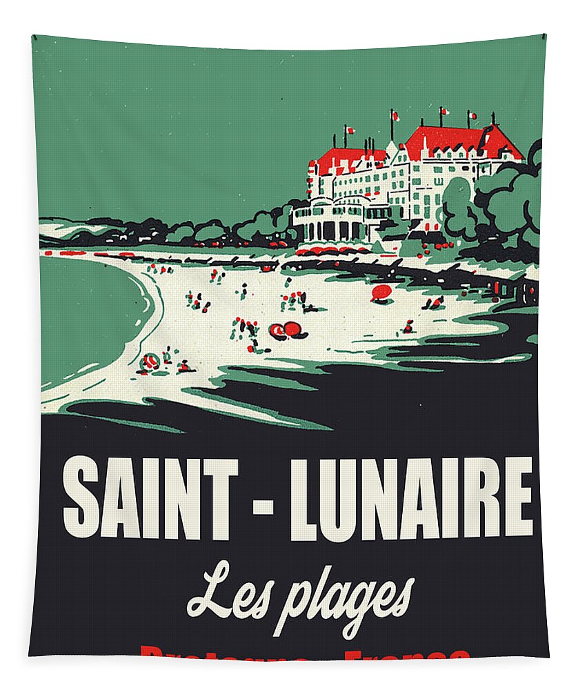 Saint Lunaire Tapestry featuring the digital art Saint Lunaire, Brittany, France by Long Shot