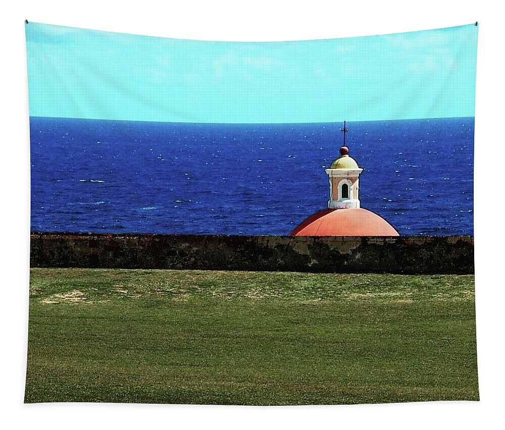 Ocean Tapestry featuring the photograph San Christobal by Grey Coopre