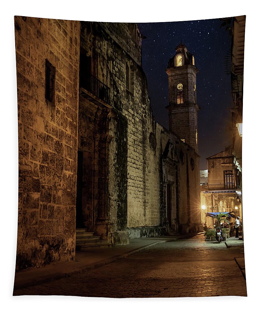 Calle Tapestry featuring the photograph San Ignacio Havana by Micah Offman