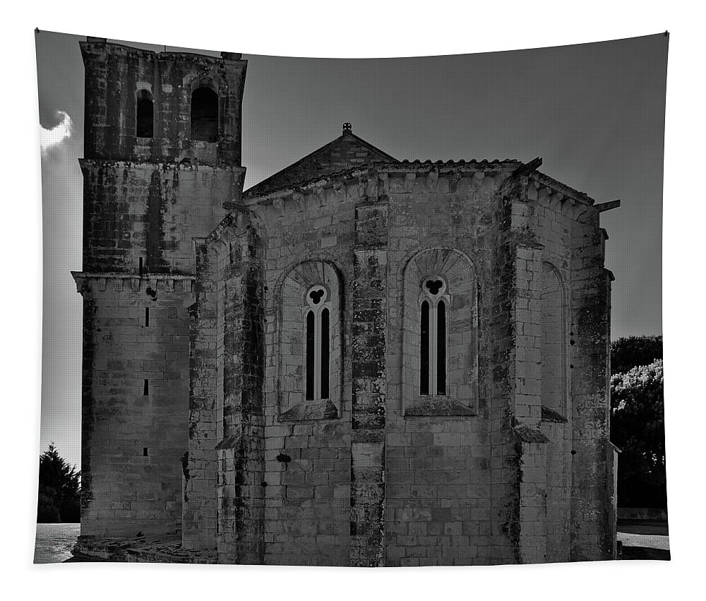 Church Tapestry featuring the photograph Santa Maria do Carmo church in Lourinha. Portugal by Angelo DeVal