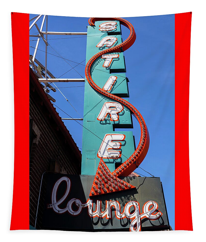 Retro Tapestry featuring the photograph Satire Lounge by Matthew Bamberg