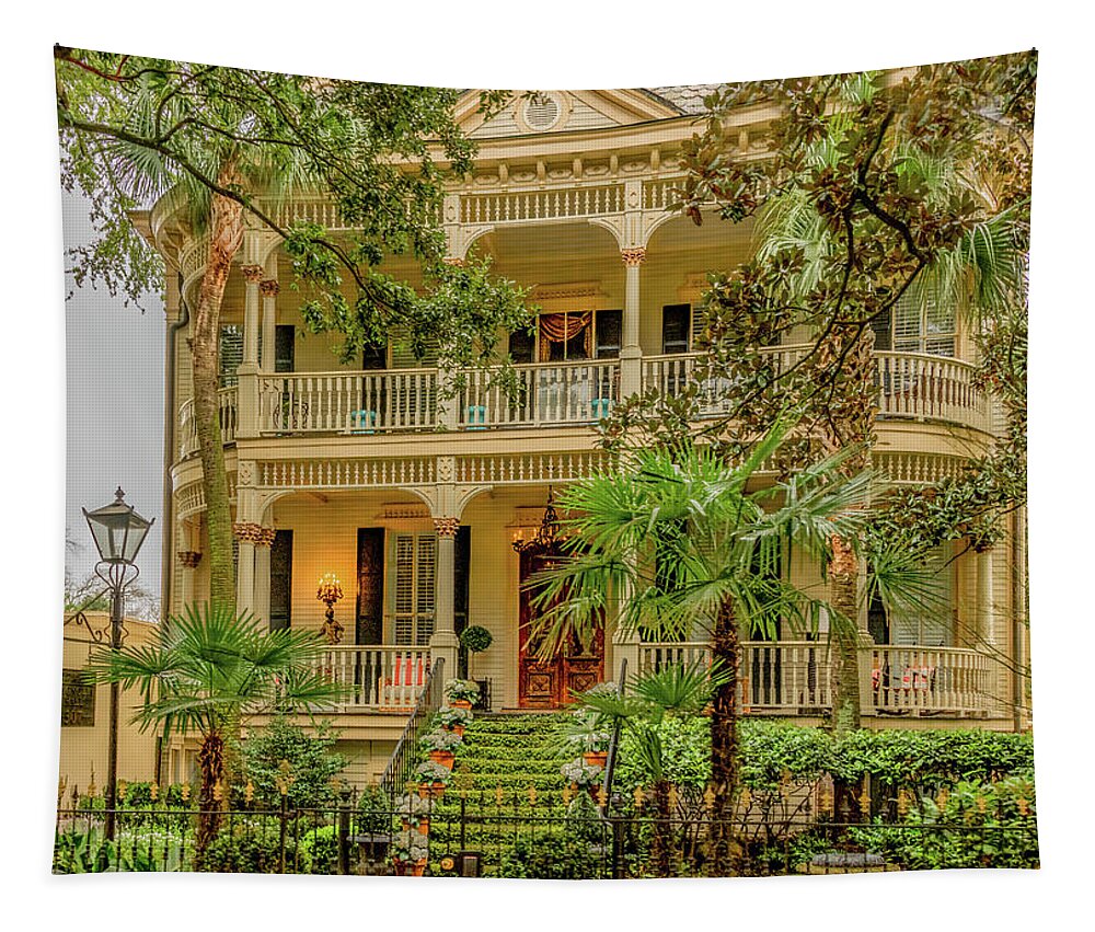 Historic Tapestry featuring the photograph Savannah Welcome by Marcy Wielfaert