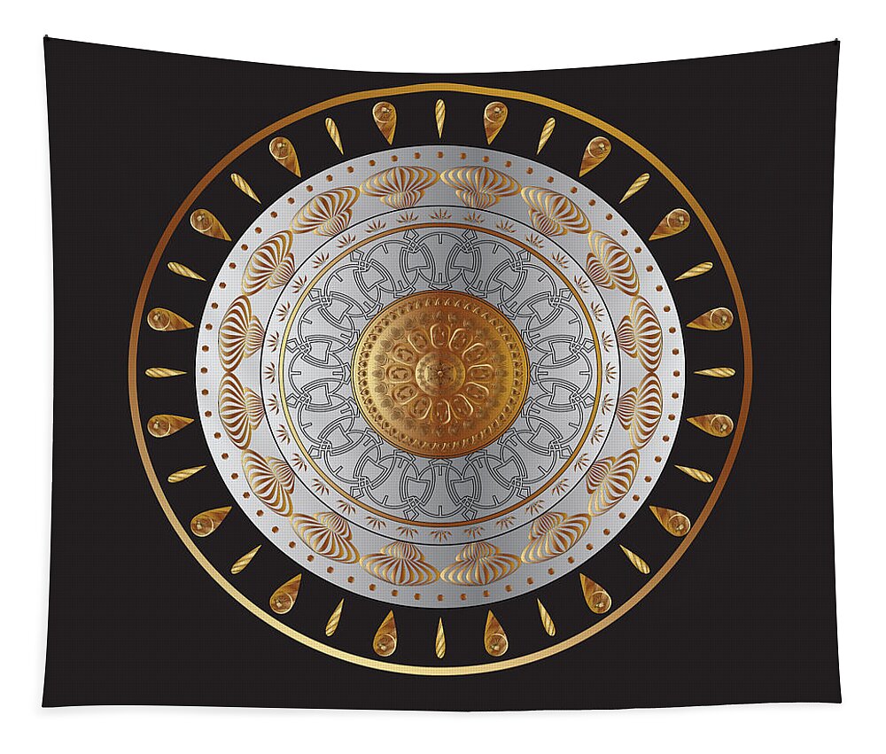 Mandala Tapestry featuring the digital art Sayer's World Circumplexical No 3530 by Alan Bennington