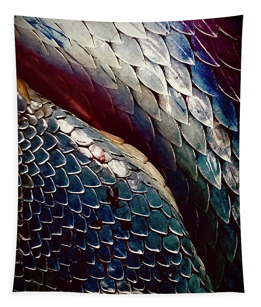 Reptile Tapestry featuring the photograph Scales by Kerry Obrist