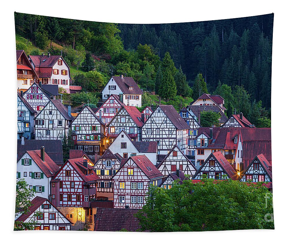 Schiltach Tapestry featuring the photograph Schiltach, Germany by Henk Meijer Photography