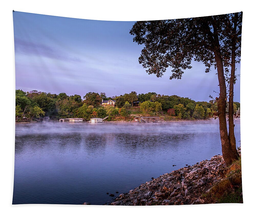 Grand Lake Tapestry featuring the photograph Scotty's Cove Morning by David Wagenblatt