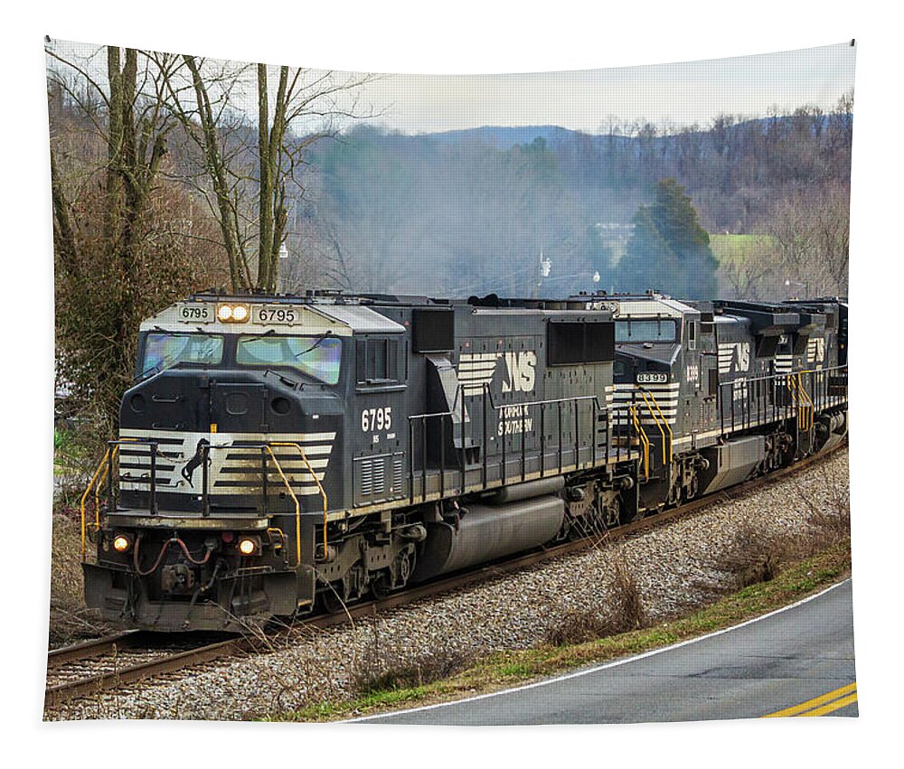 2019 Tapestry featuring the photograph SD60M Light Power Move by Greg Booher