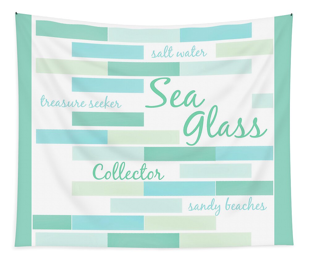 Sea Glass Tapestry featuring the digital art Sea Glass Collector by Angie Tirado