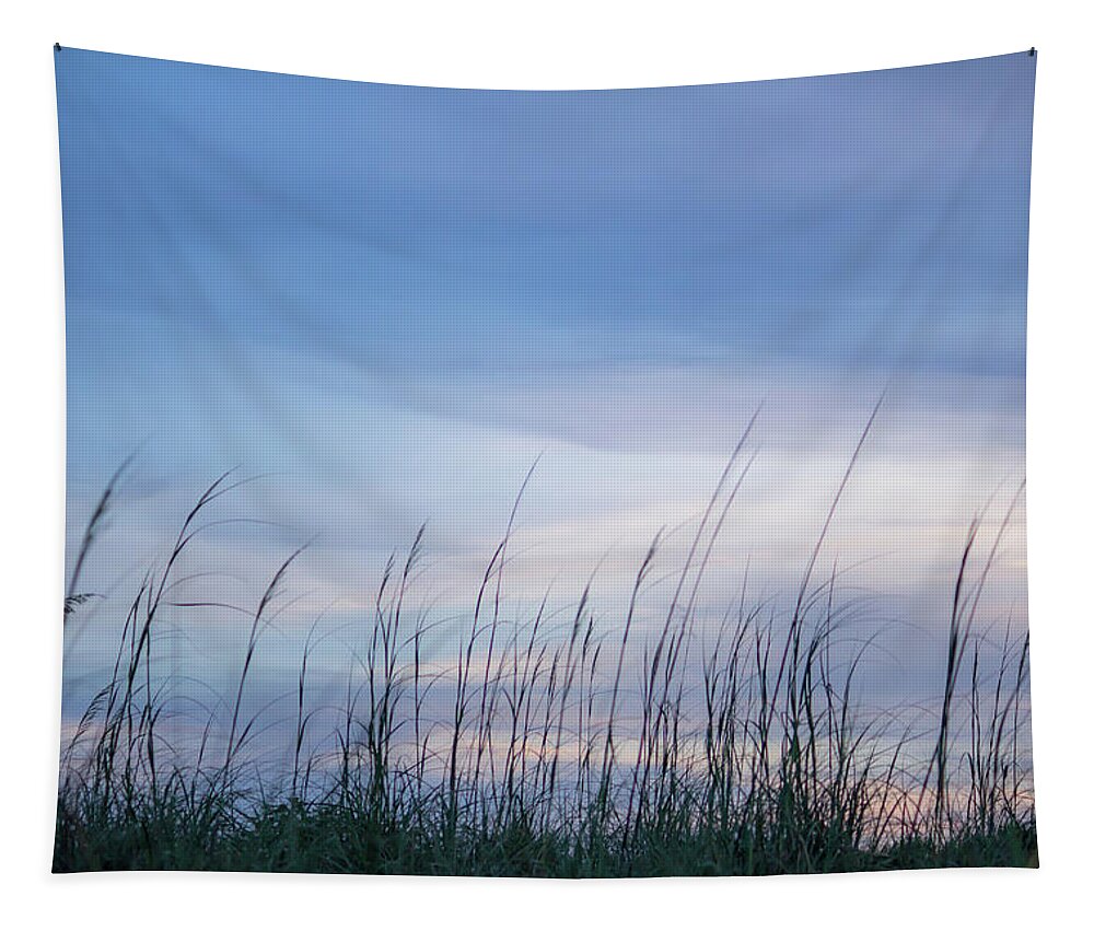 Nature Tapestry featuring the photograph Sea Oats at Sunset by Cindy Robinson