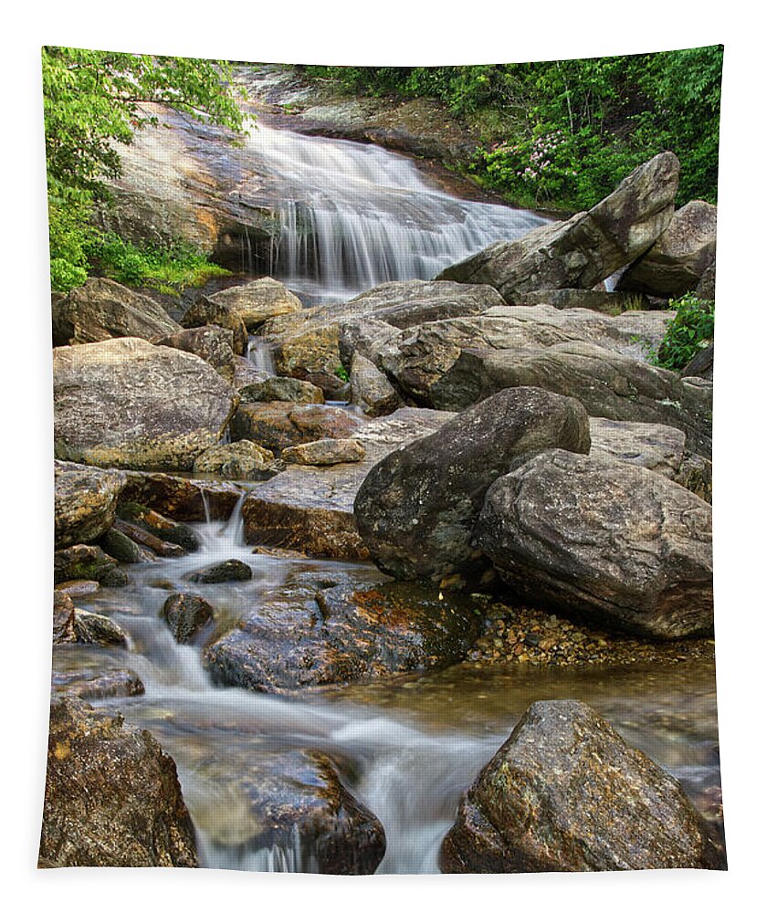 Blue Ridge Parkway Tapestry featuring the photograph Second Falls 8 by Phil Perkins