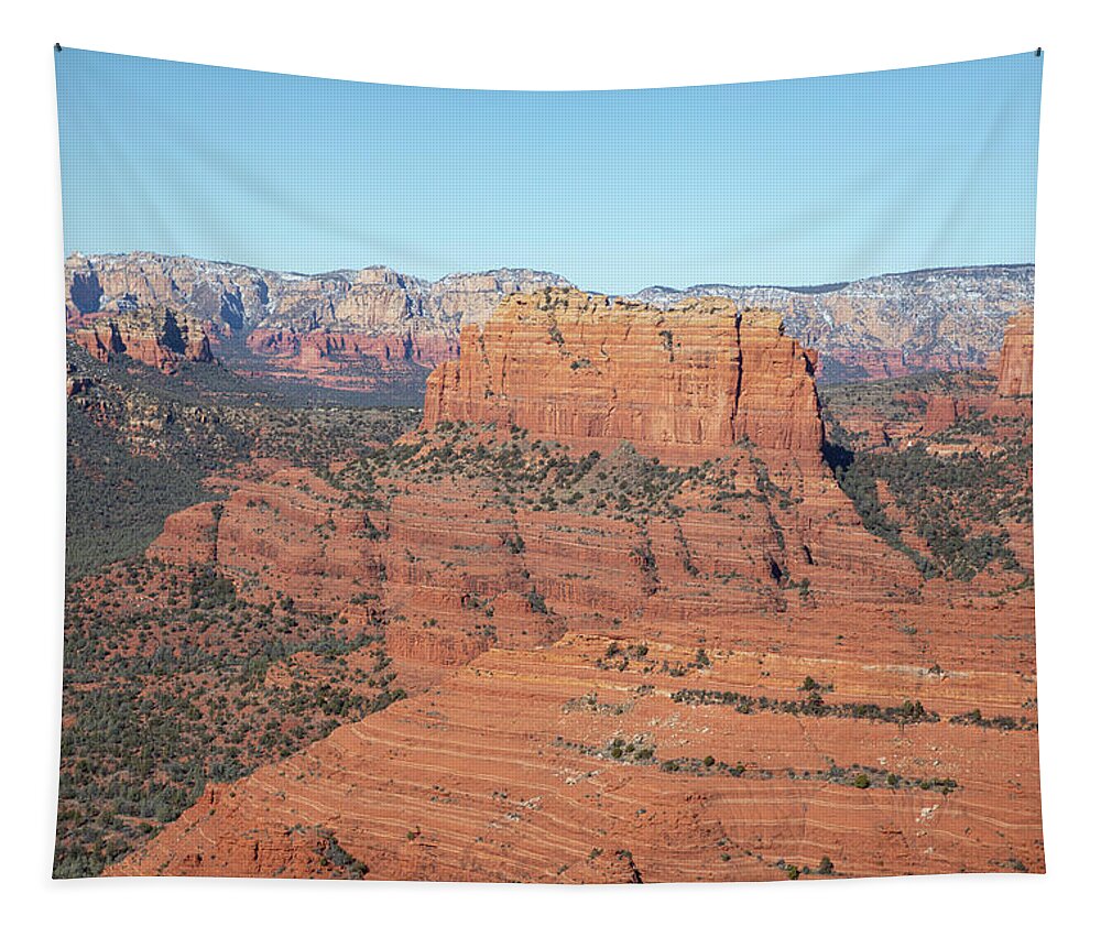 Sedona Tapestry featuring the photograph Sedona from the Air #2 by Steve Templeton