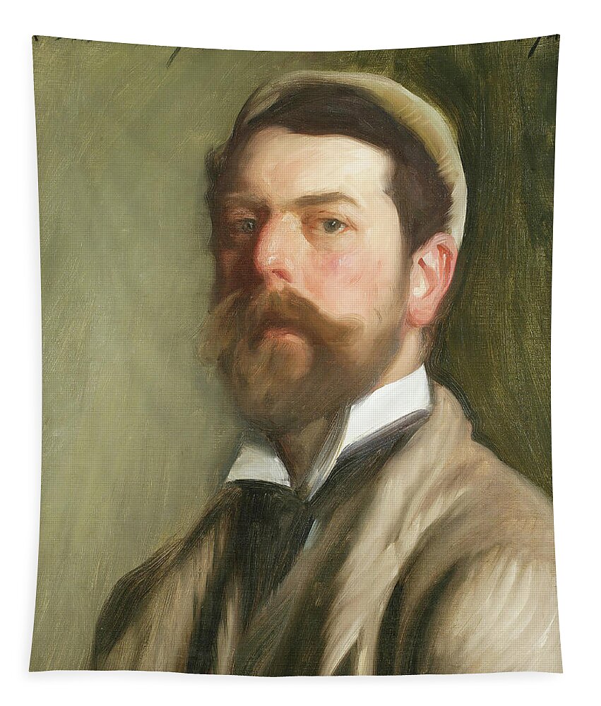 Sargent Tapestry featuring the painting Self-Portrait - 1892 by Eric Glaser