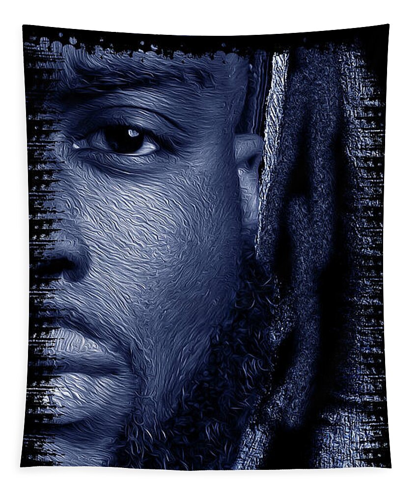 Shades Collection 2 Tapestry featuring the digital art Shades of Black 2 by Aldane Wynter