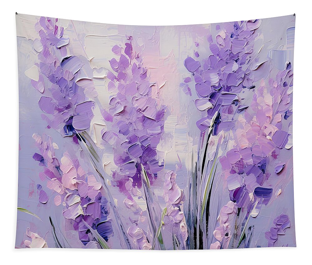 Lavender Tapestry featuring the painting Shades of Purple Art - Violet Art by Lourry Legarde