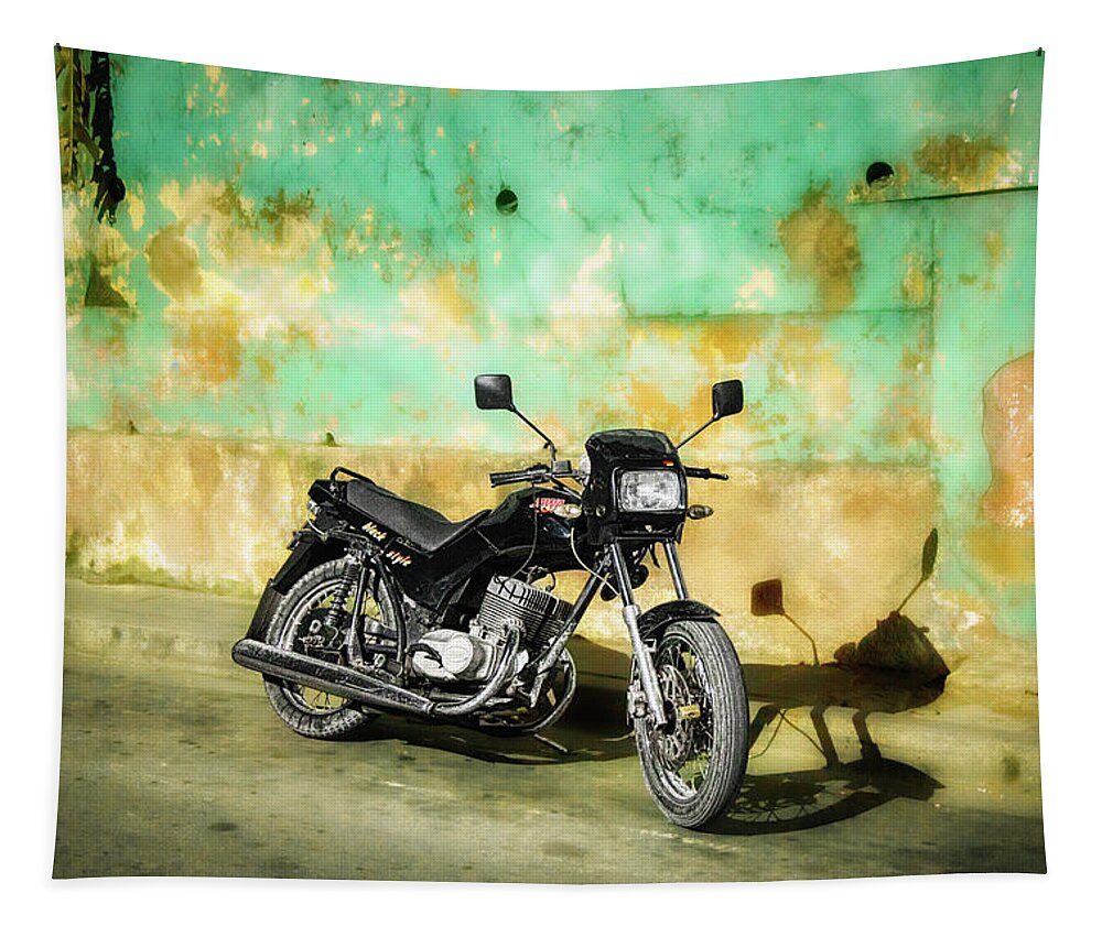Motocross Tapestry featuring the photograph Shadow Of A Motorbike by Micah Offman