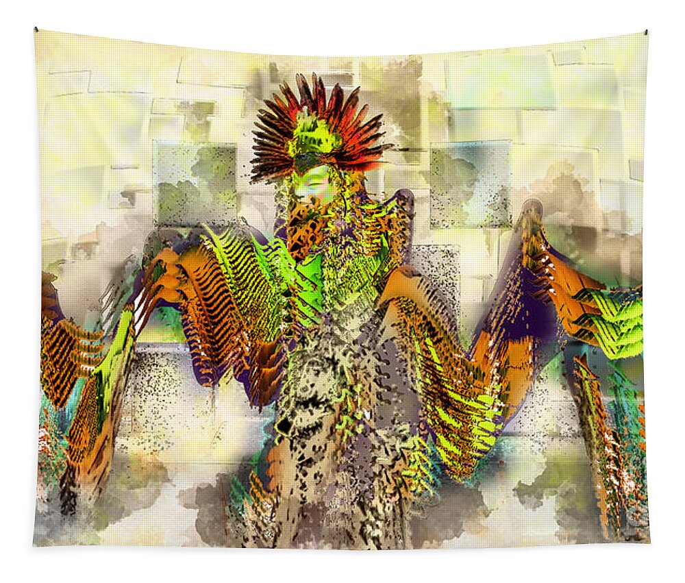 Witchdoctor Tapestry featuring the digital art Shaman by Anthony Ellis