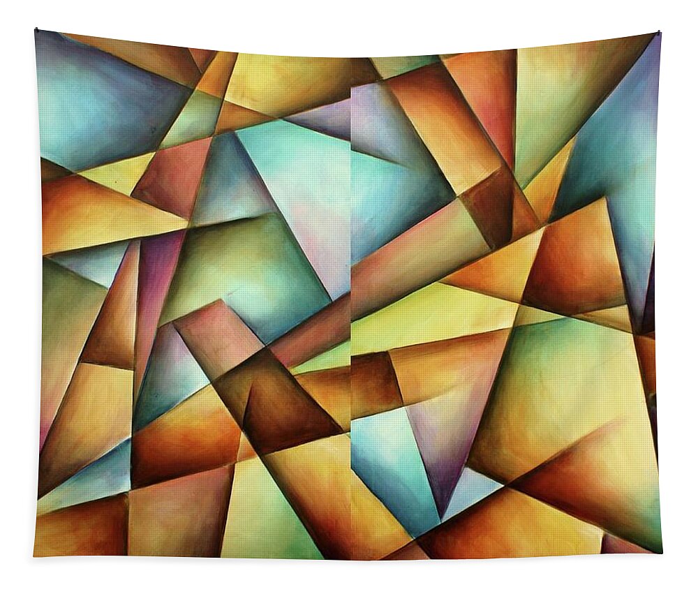 Abstract Tapestry featuring the painting Shard by Michael Lang