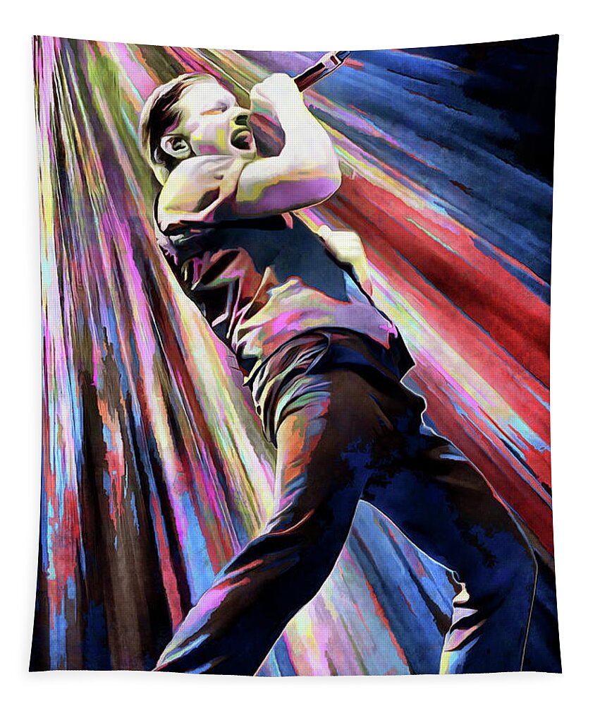 Shinedown Tapestry featuring the mixed media Shinedown Brent Smith Art Hope by The Rocker Chic