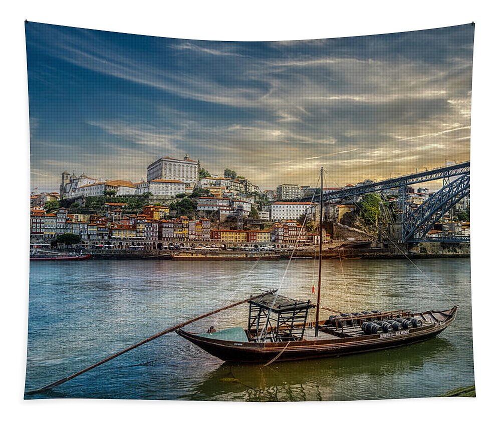 Porto Tapestry featuring the photograph Shipping the Porto wine dos Malvedos by Micah Offman