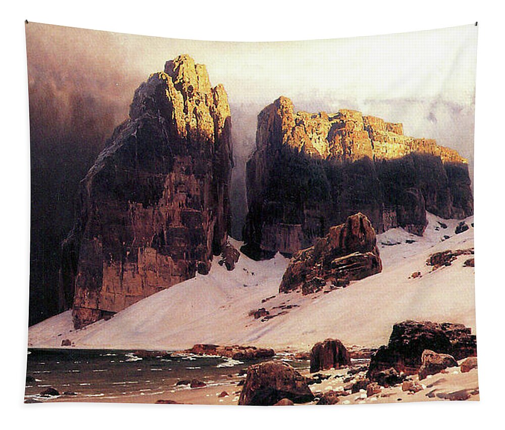 Shores Tapestry featuring the painting Shores of Oblivion by Eugen Bracht