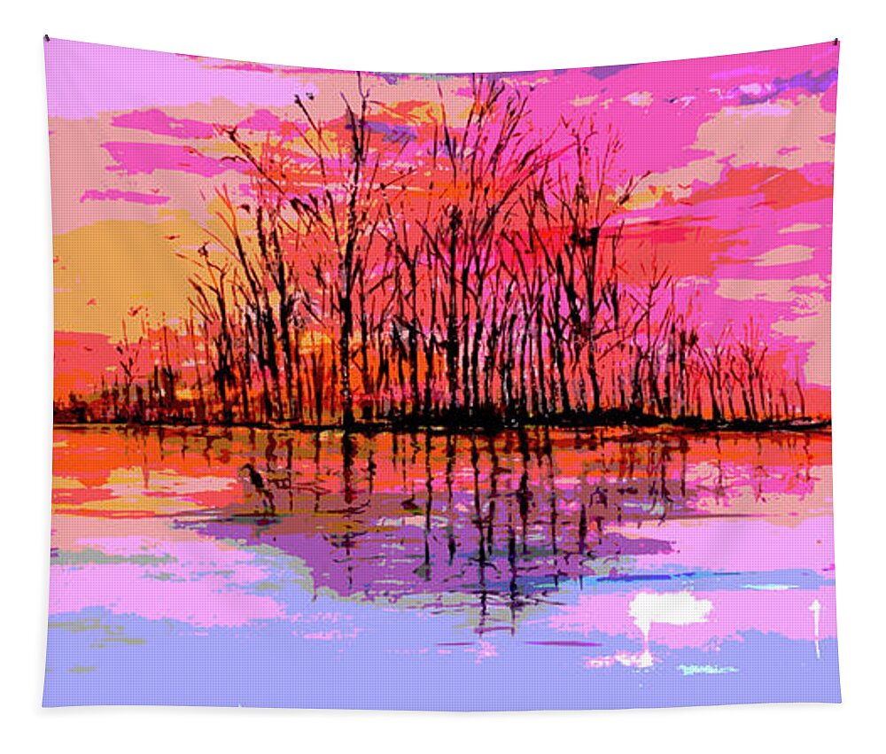 Prints Tapestry featuring the painting Silence by Jack Diamond