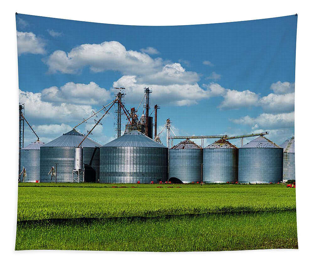 Silos Tapestry featuring the photograph Silos by Joe Paul