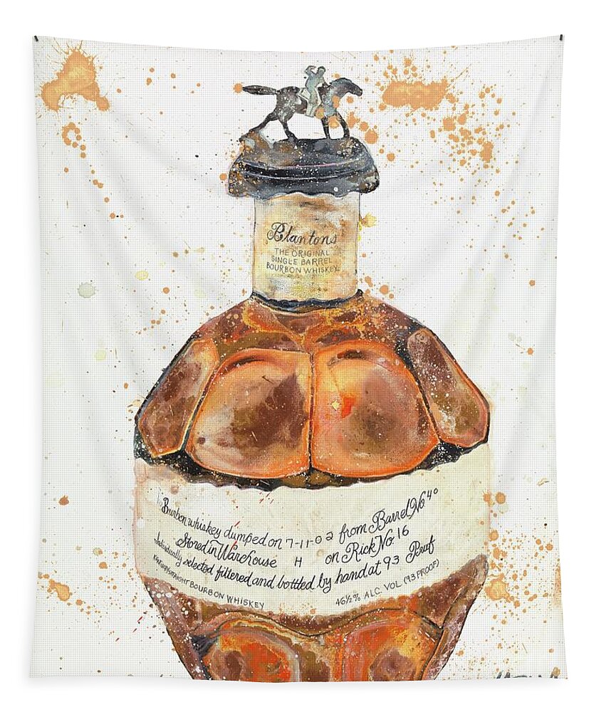 Kentucky Bourbon Tapestry featuring the painting Single Barrel by Kasha Ritter