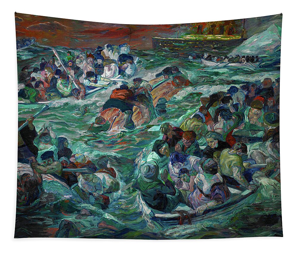 Sinking of the Titanic, Tapestry Sale by Max Beckmann