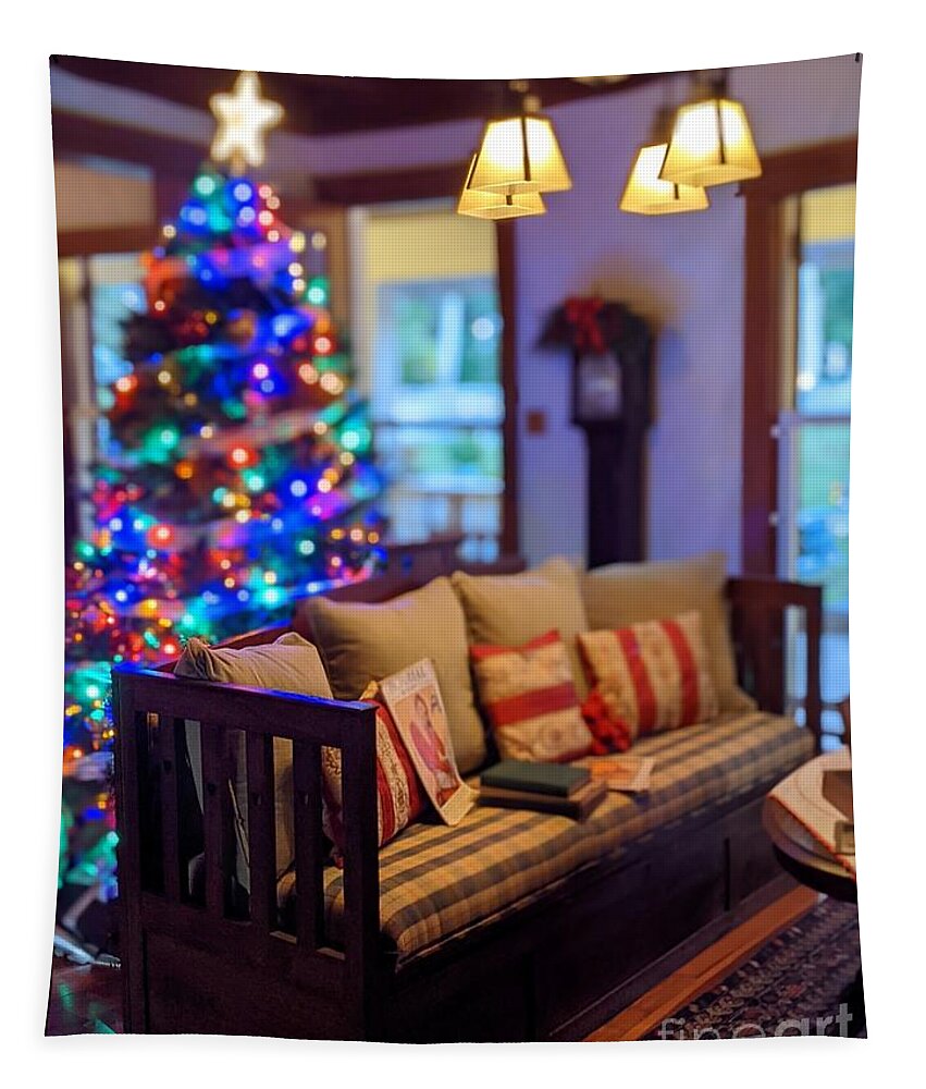 Christmas Tapestry featuring the photograph Sit Down And Enjoy Christmas by Claudia Zahnd-Prezioso