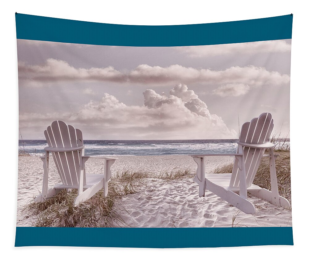 Beach Tapestry featuring the photograph Sitting in the Sunshine at the Cottage by Debra and Dave Vanderlaan
