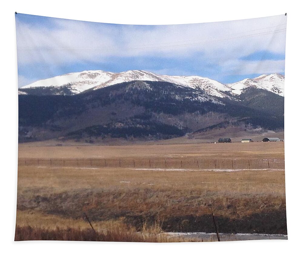 Rocky Mountains Tapestry featuring the photograph Sky Country by Lisa White