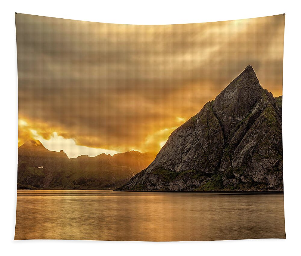 Sunset Tapestry featuring the photograph Sky on fire by Mike Santis
