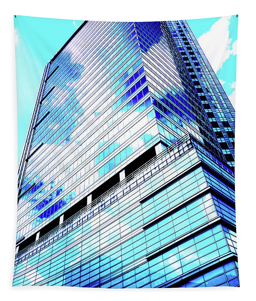 Skyscraper Tapestry featuring the photograph Skyscraper In Warsaw, Poland 25 by John Siest