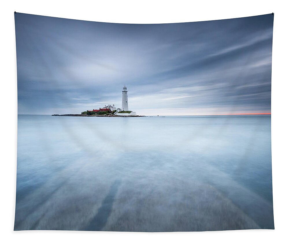 St Mary's Lighthouse Tapestry featuring the photograph Sliver - St Mary's Lighthouse by Anita Nicholson