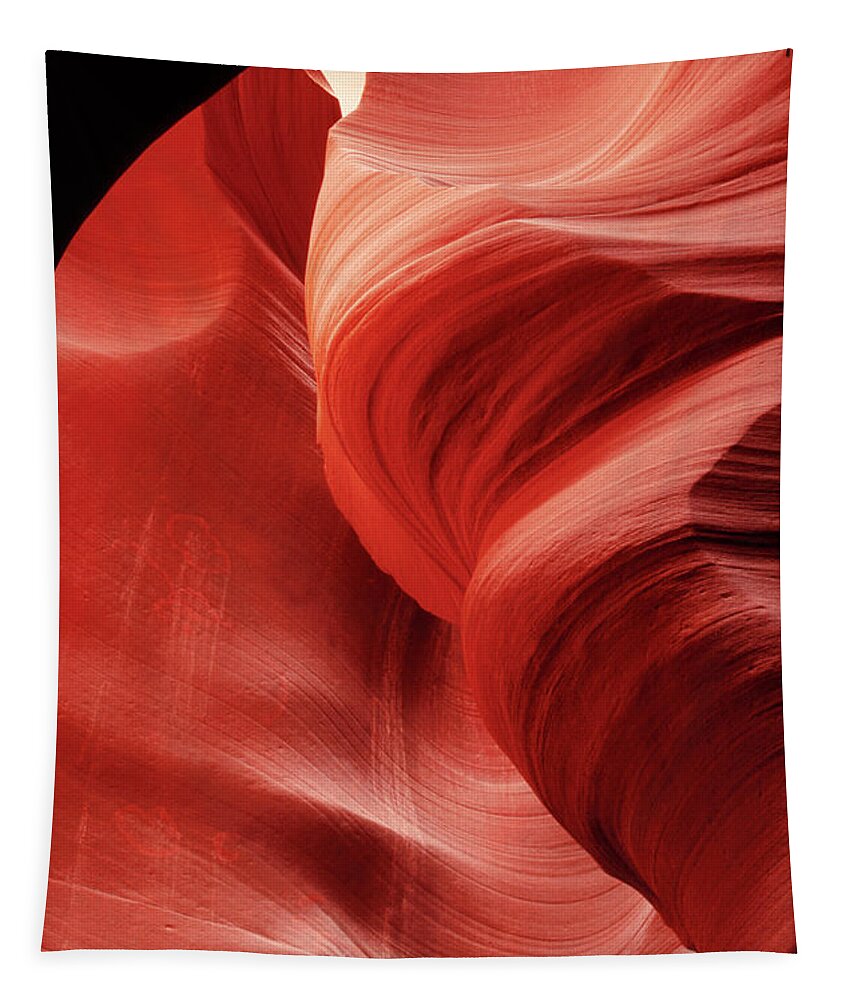 Dave Welling Tapestry featuring the photograph Slot Canyon Swirls Corkscrew Or Upper Antelope Arizon by Dave Welling