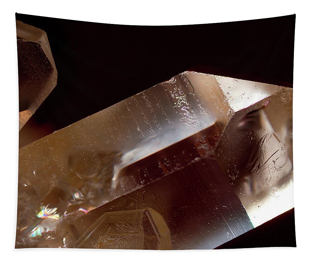 Quartz Tapestry featuring the photograph Small Quartz Crystals by Daniel Reed