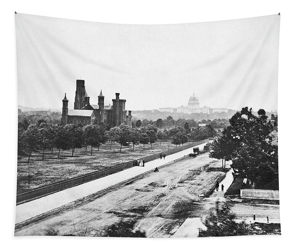 1863 Tapestry featuring the photograph Smithsonian, 1863 by Granger