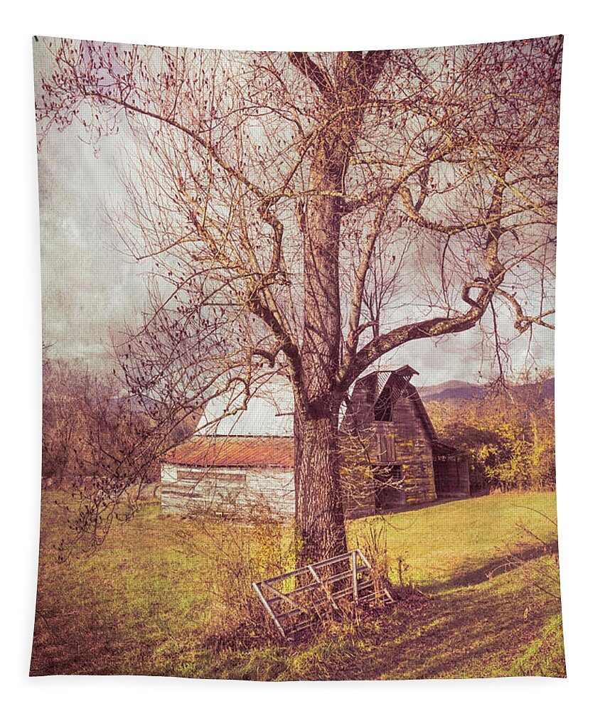Andrews Tapestry featuring the photograph Smoky Mountain Vintage Country Barn II by Debra and Dave Vanderlaan