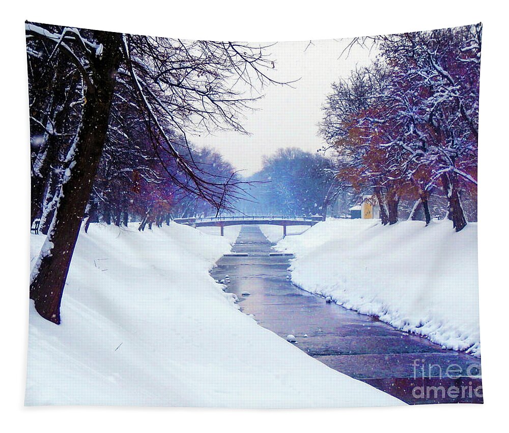 River Tapestry featuring the photograph Snow River by Nina Ficur Feenan