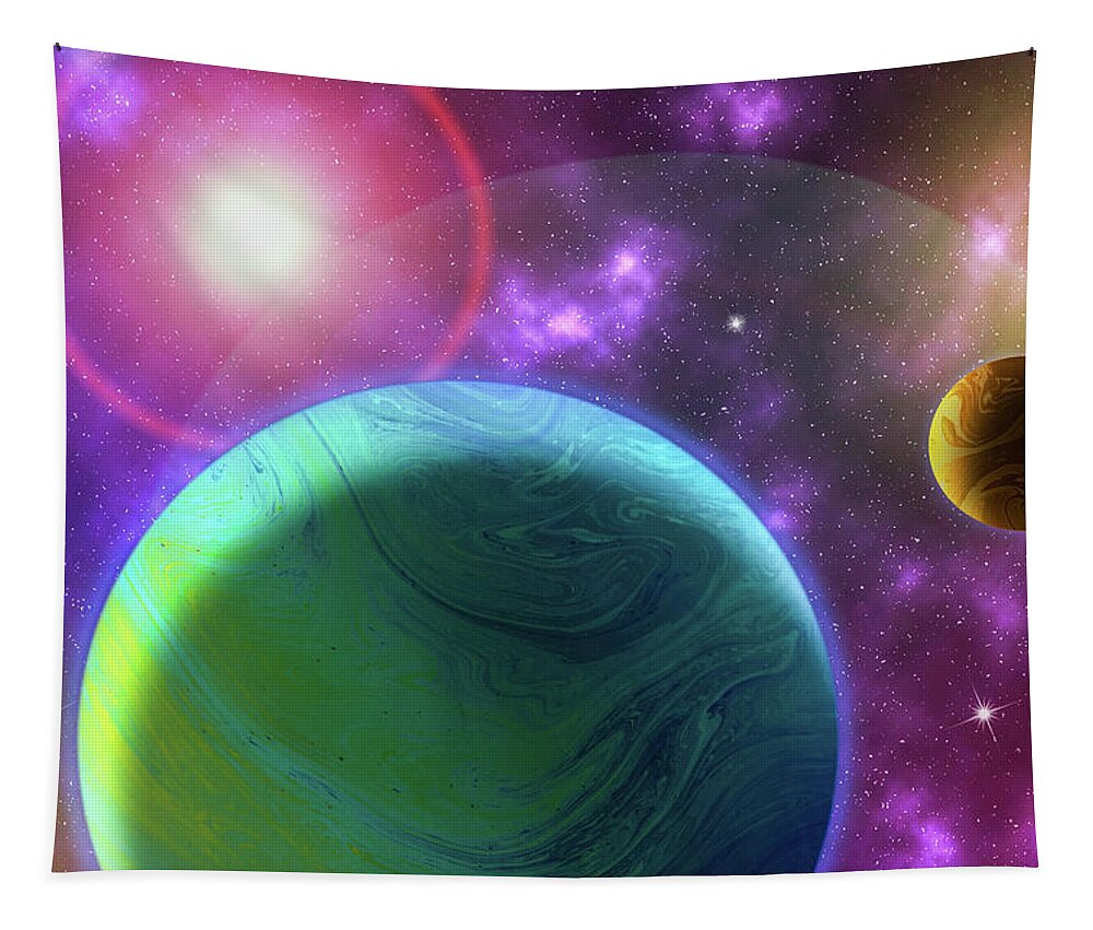Art Tapestry featuring the photograph Soap Bubble Cosmos by SR Green