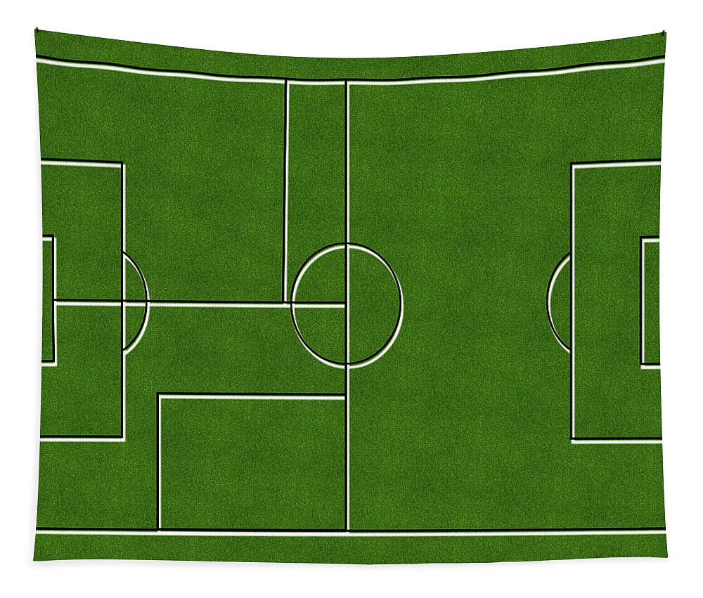 Soccer Field Digital Design Tapestry featuring the digital art Soccer Field Digital Design by Dan Sproul