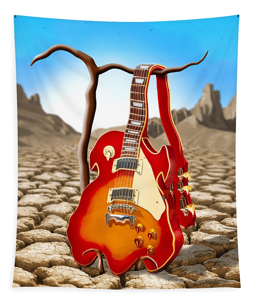 Surrealism Tapestry featuring the photograph Soft Guitar II by Mike McGlothlen