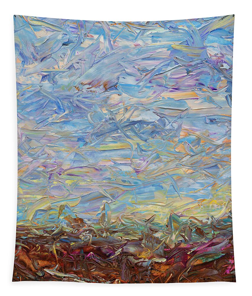 Landscape Tapestry featuring the painting Soil Turmoil by James W Johnson