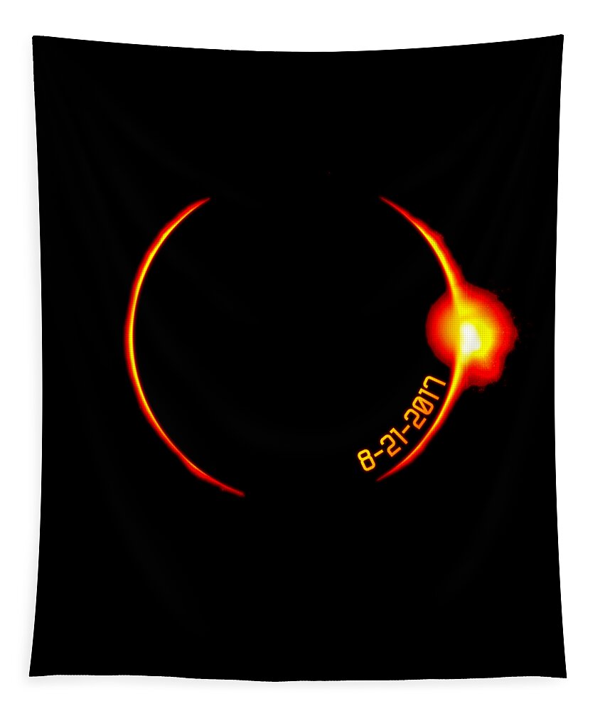Funny Tapestry featuring the digital art Solar Eclipse Of 2017 by Flippin Sweet Gear