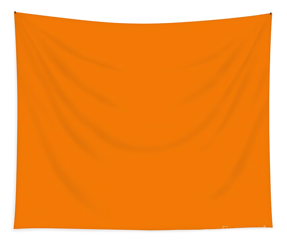 Orange Tapestry featuring the digital art Solid Orange Color by Delynn Addams